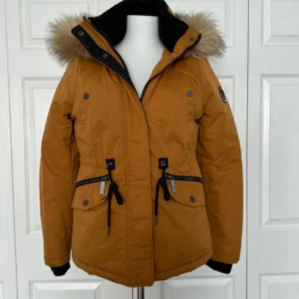 Superdry microfiber Fur-Trimmed Hooded Jacket
